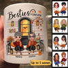 Fall Season Best Friends Sisters Front Porch Personalized Mug (11oz)