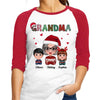 Christmas Pattern Grandma And Grandkids Personalized Shirt