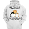 Happy Father‘s Day Cat Human Servant Personalized Hoodie Sweatshirt