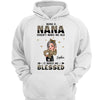 Blessed Nana Grandma Leopard Personalized Hoodie Sweatshirt