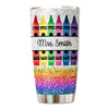 Doll Teacher Crayon Galaxy Personalized Tumbler