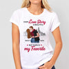 Kissing Couple Skyline Gift For Him For Her Personalized Shirt