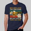 Best Beer Loving Cat Dad Ever Personalized Shirt