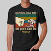 Best Dog Dad Mom Fist Bump Peeking Dog Personalized Shirt