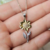 To The Best Mother Sunflower Pendant Necklace