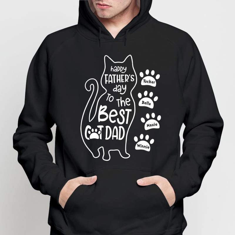 Happy Father Day To The Best Cat Dad Personalized Cat Dad Shirt
