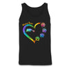 Mama Bear Heart Colorful Personalized Tank Top