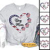 Dog Cat Mom Heart Paw Independence Day 4th Of July Personalized Shirt