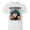 Green Castle Grandma Mom Witch With GrandKids Halloween Personalized Shirt