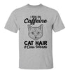 Run On Cat Hair & Caffeine Cat Head Outline Personalized Shirt