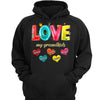 Love My Grandkids Hearts Personalized Hoodie Sweatshirt