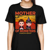 Halloween Orange Retro Dad Mom Grandma Grandpa Of Monsters Personalized Shirt