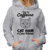 Run On Cat Hair & Caffeine Cat Head Outline Personalized Shirt