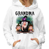 Green Castle Grandma Mom Witch With GrandKids Halloween Personalized Shirt