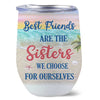 Sun Bathing Besties At Beach Personalized Wine Tumbler