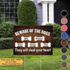 Beware Of Dog Personalized Dog Decorative Yard Sign